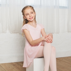 Capezio Girls Flutter Sleeve Leotard with Skirt